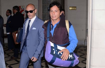 Pablo Cuchán, en 2019, al ser nuevamente encarcelado para terminar de cumplir la pena por el femicidio de Luciana Moretti