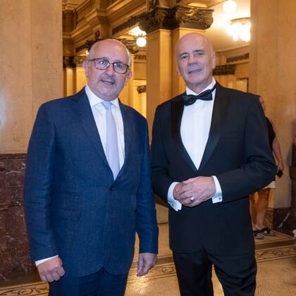 Pablo Da Silveira, ministro de Educación y Cultura de la República Oriental del Uruguay y Jorge Telerman