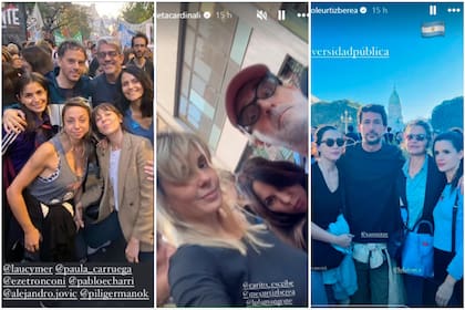 Pablo Echarri, Julieta Cardinali y Dolores Fonzi, algunas de las caras conocidas que dijeron presente en la marcha en defensa de las universidades públicas