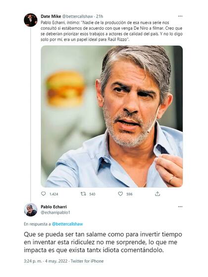 Pablo Echarri salió a desmentir una declaración falsa que circuló en las redes
Foto: captura de pantalla