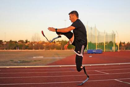 Pablo Giesenow, durante un entrenamiento en Córdoba