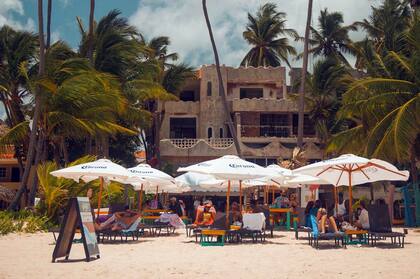 Pablo halló una "pequeña Argentina" en un lugar paradisíaco.