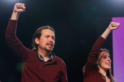 Pablo Iglesias, líder de Unidas Podemos y vicepresidente del Gobierno de España, e Irene Montero, ministra de Igualdad
