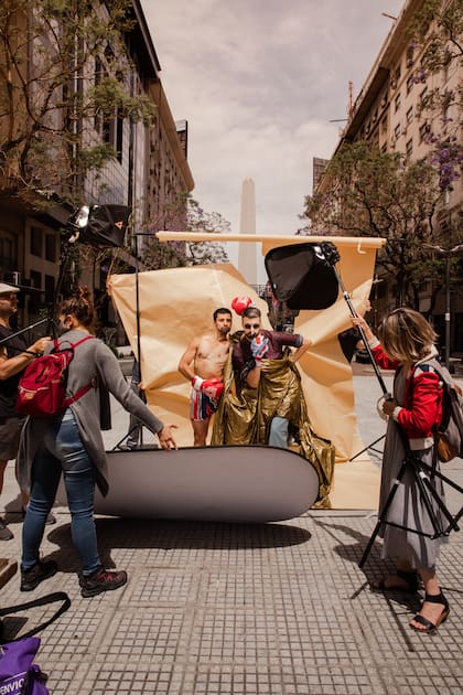 Pablo Kun Castro y Bernardo Vitta, en una de las acciones que se hicieron la temporada pasada