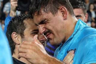 El llanto de Matera: el quiebre emocional del capitán en el medio de la cancha