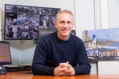 Pablo Michelini recibió a LA NACION en una de sus estaciones de servicio ubicada en el barrio de Caballito