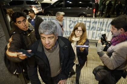 Pablo Moyano al ingresar a la sede del PJ