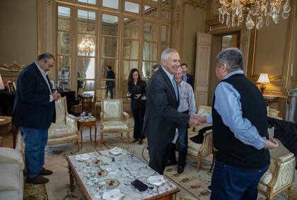 Pablo Moyano en la embajada de Estados Unidos