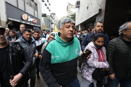 Pablo Moyano en la marcha de la CGT en el Congreso