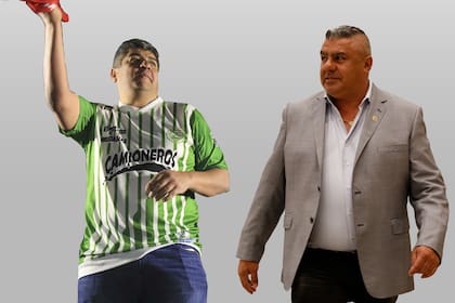 Pablo Moyano, vicepresidente de Independiente, y Chiqui Tapia, titular de la AFA; una familia vinculada a la política deportiva 