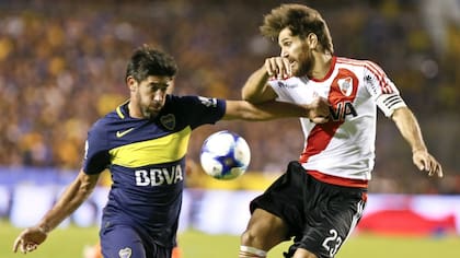 Pablo Pérez y Ponzio, en una escena del reciente superclásico