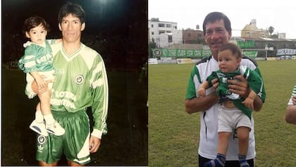 Pablo Sixto Suárez, cuando jugaba en Mandiyú y en su papel de entrenador