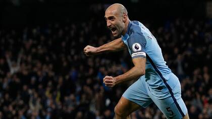Pablo Zabaleta y el gol que abrió el marcador ante Watford