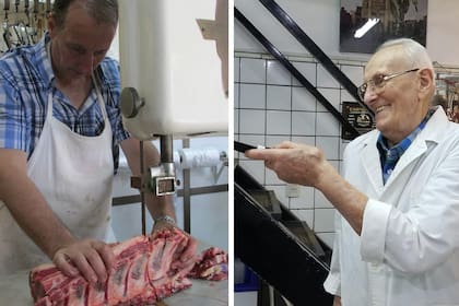 Padre e hijo en acción