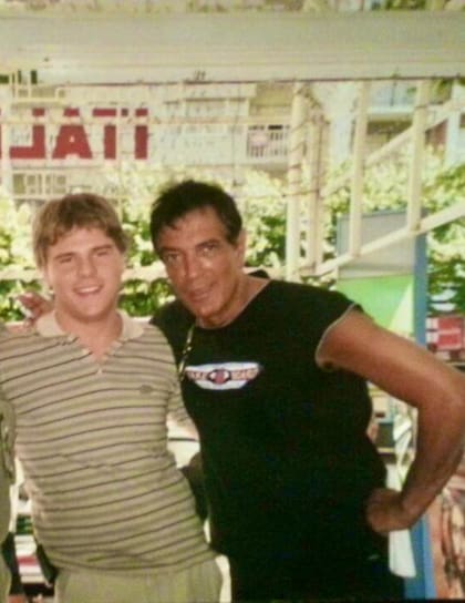 Padre e hijo: Román y "El Facha", en una de las tantas fotos juntos