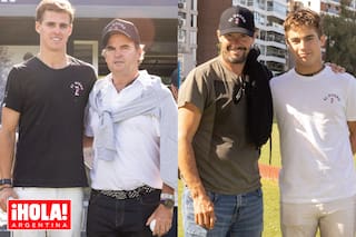 Cruz Heguy y Lukín Monteverde debutaron en el Abierto Argentino alentados por sus papás, Eduardo y Lucas