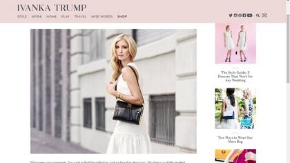 Página oficial de la marca Ivanka Trump