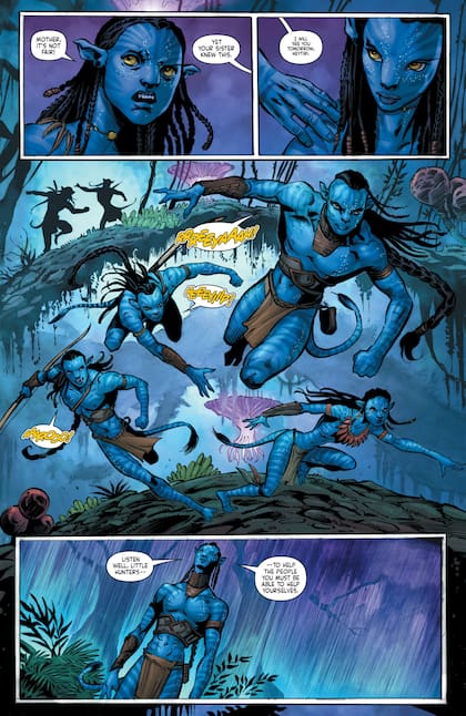 Páginas de Avatar: Tsuteys Path Nº 1, de Sherri Smith (guion) y Jan Duursema (dibujos)
