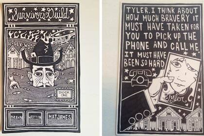 Páginas de la novela gráfica de Matjames Metson