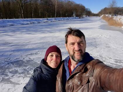 Paisaje de Senden, Alemania, en invierno.