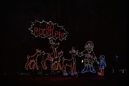 Paisajes iluminados en Santa Claus, Indiana