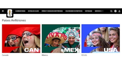 Páises anfitriones del World Cup 2026 (foto: captura sitio oficial Fifa.com)