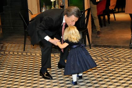 Palito y Matilda en otro de los momentos más tierno de la noche