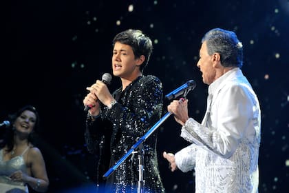 Palito y su nieto Dante compartieron escenario