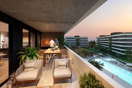 Palmera Campus cuenta con unidades urbanas con amplios balcones aterrazados con parrilla.