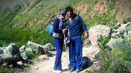 Pamela con su novio Cristian en la peregrinación a la Virgen de Punta Corral. Ese sería el comienzo de su odisea