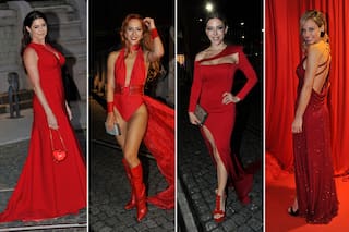 Del glamour rojo pasión de las famosas a la pancita de Coni Mosqueira, esposa de Fantino