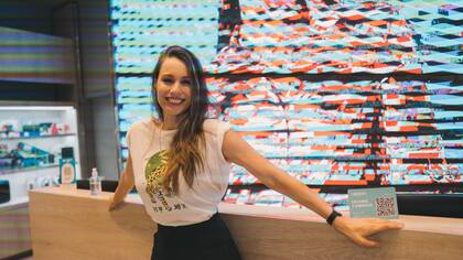 Pampita, una de las celebridades presentes en el festejo.