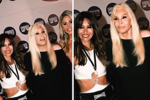 Pampita Ardohain junto a Susana Giménez, en la noche de Fundaleu