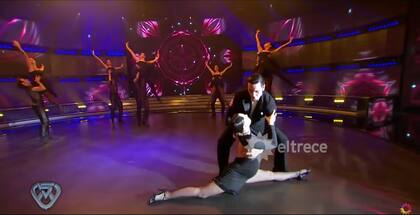 Pampita bailando Adiós Nonino en el regreso de Showmatch. Foto: YouTube