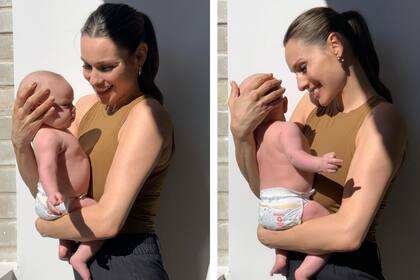 Pampita compartió las imágenes disfrutando de un momento al sol con su hija Ana