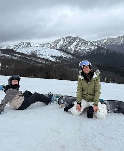 Pampita de vacaciones en Villa La Angostura
