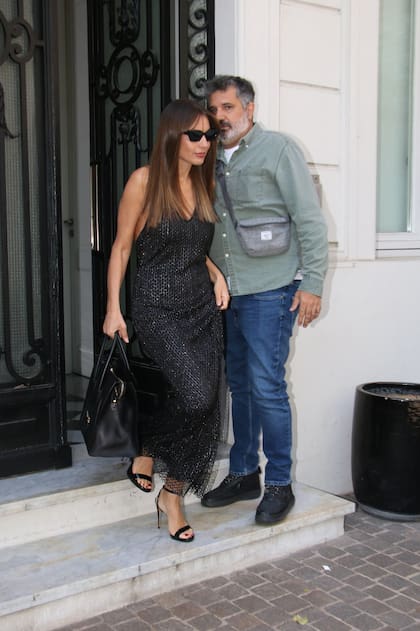 Pampita, el martes último, al salir de su casa