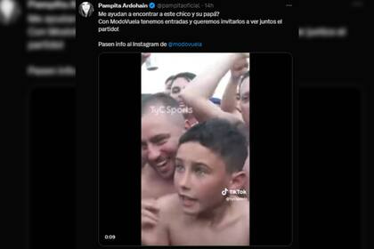Pampita inició una campaña para encontrar al niño entrevistado (Captura X)