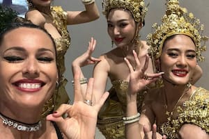 La sorprendente foto de Pampita con una famosa cantante en Bangkok