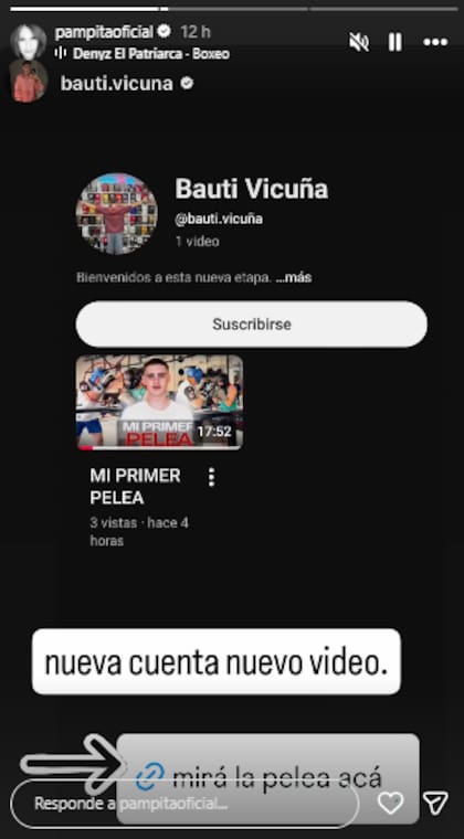 Pampita se mostró orgullosa ante el nuevo desafío que asumió su hijo (Foto. Instagram @pampiaoficial)