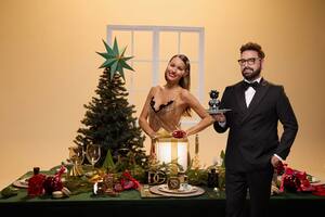 Pampita y Damián Betular para Perfumerías Rouge.