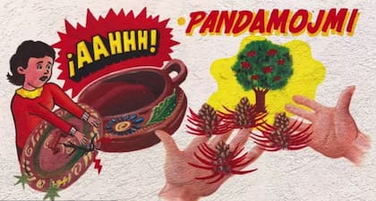 Pandamojmi es una planta que torna resbaladizas las manos que la tocan.