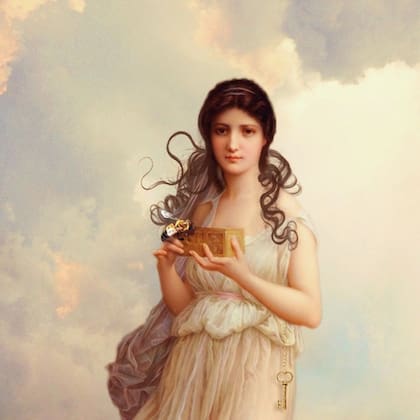 Pandora no llevaría una caja y se trataría de un error de traducción.