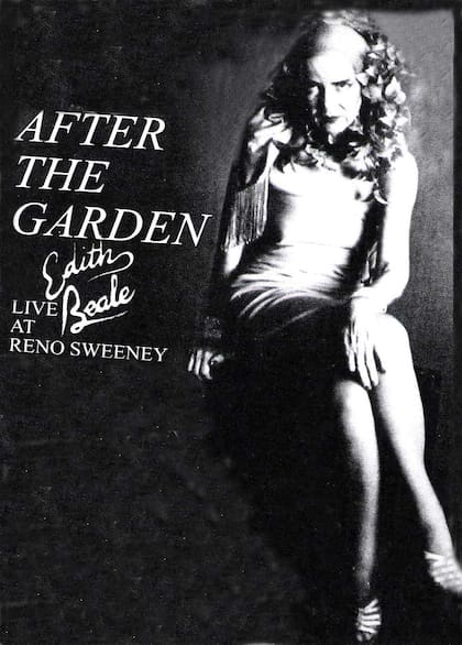 Panfleto publicitario del show de Edie Beale en el club Reno Sweeney de Nueva York, año 1978