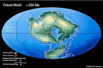 "Pangea Ultima" se formará dentro de 250 millones de años