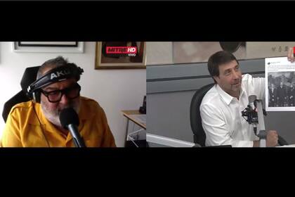 Pantalla dividida para el primer pase entre Lanata y Feinmann