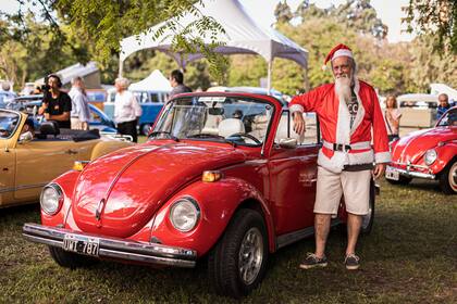 Papá Noel en su Escarabajo de 1979.