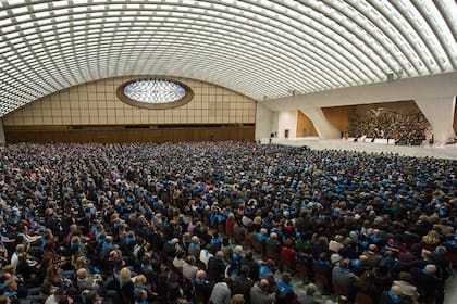 El Papa recibió en audiencia, en el Vaticano, a la Confederación de Cooperativas italiana, una multitud