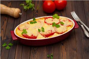 Papas y tomates al horno