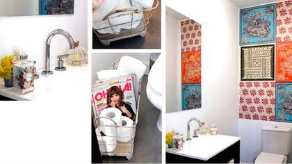 Papeles estampados de Isadora $119 / Canasto de Vicky Provenzano Deco $1046 / Toallas de Franco Valente Grande $246 Rostro $88